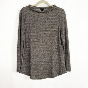 Talbots Petite Gold Metallic Long Sleeve Knit Thin Turtleneck Sweater Tunic